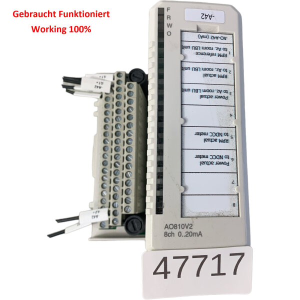 ABB 3BSE013234R1 TU830V1 Erweitertes Modul Abschlusseinheit AO810V2 8ch 0..20mA