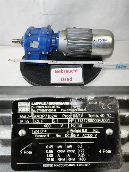 keb 0,45kw  46 min  HA042 getriebemotor STERNGETRIEBE gearbox