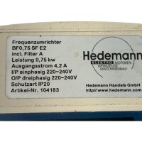 Hedemann BFO,75 SF E2 Frequenzumrichter