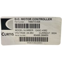 CURTIS SEPEX 1243C-4382 169073-008 D.C. Motor Controller...