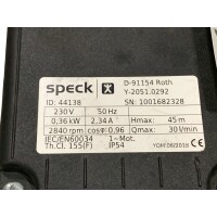 SPECK Pumpe 44138 Y-2051.0292 Peripheralradpumpe Pumpe