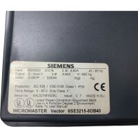 Siemens MICROMASTER Vector 6SE3215-8DB40 Umrichter