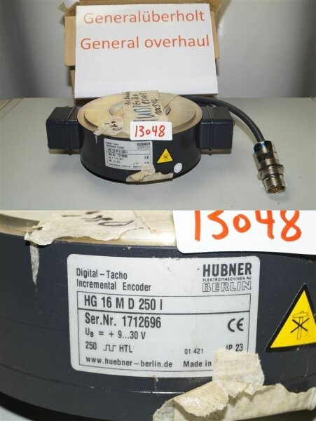 Hubner HG 16 M D 250 I digital tacho 1712696 incremental encoder HG16MD250I