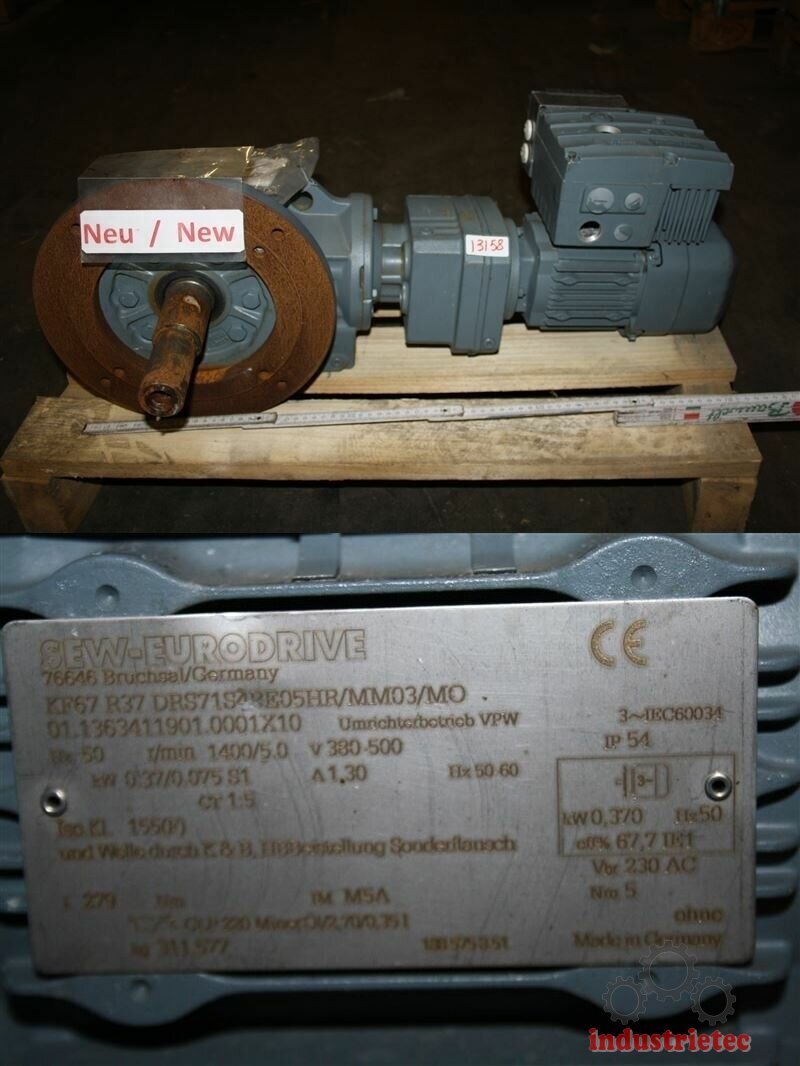 Sew 0 37 Kw 0 075 Min Getriebemotor Gearbox Sehr Langsam 2 050 00