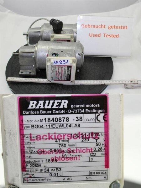 Bauer 5 watt 41 min getriebemotor 220v sterngetriebe BG04-11 gearbox
