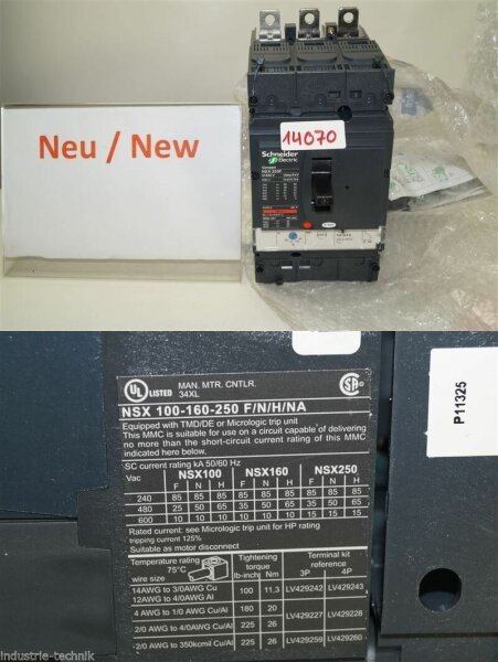 Schneider Compact NSX 250F Leistungsschalter NSX 100-160-250 circuit breaker