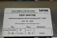 Lenze USV 24V/100 unterbrechungsfreie stromversorgung 24v/100w art nr  2500