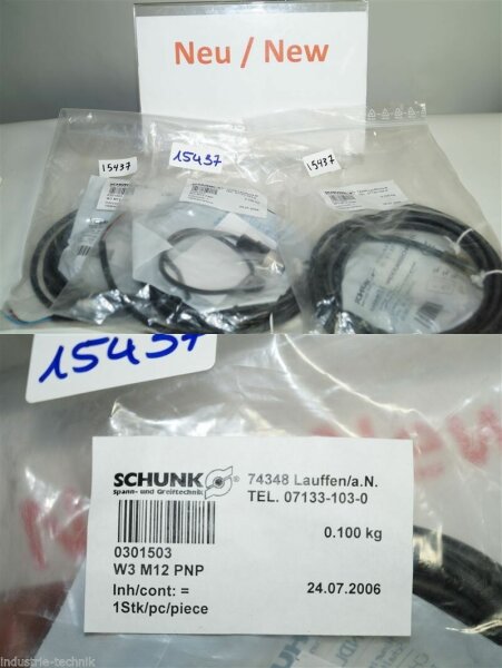 SCHUNK W3 M12 PNP SENSOR KABEL